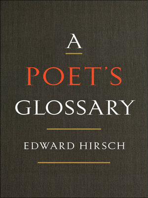 cover image of A Poet's Glossary